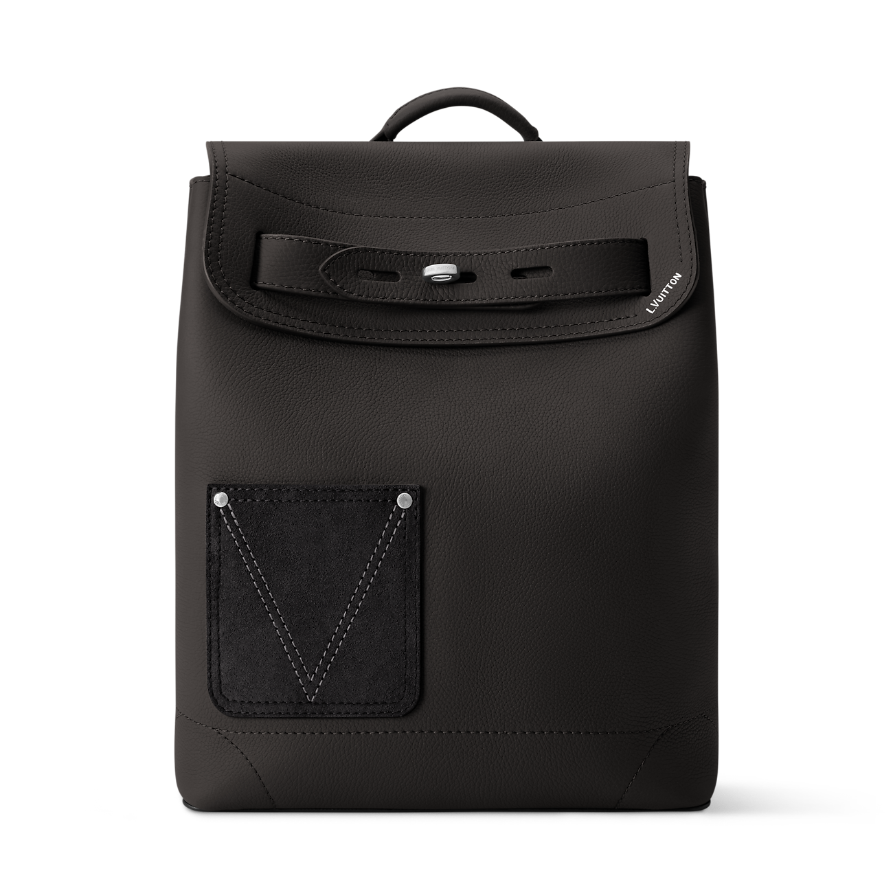 sac à dos Louis Vuitton Steamer LV Touch en cuir de veau noir
